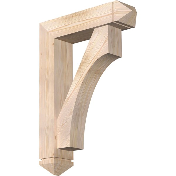 Ekena Millwork Westlake Arts and Crafts Smooth Bracket w/ Offset Brace, Douglas Fir, 7 1/2"W x 30"D x 42"H BKT0806X30X42WTL03SDF - main